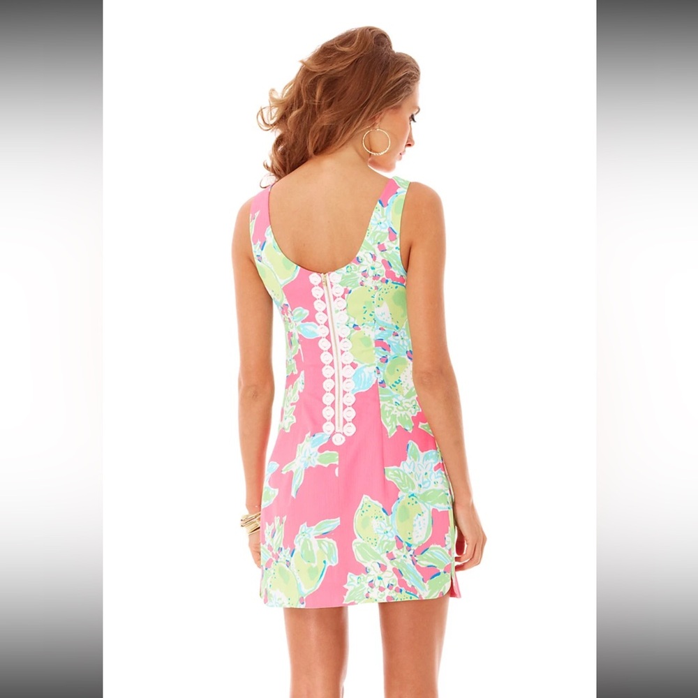 Lilly Pulitzer Delia Shift Mini Dress in Pink Lemonade Print size 6 - Picture 2 of 11